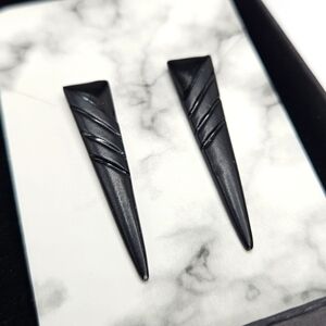 RMN Black Spiked Earrings